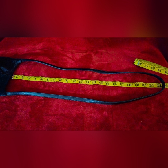 Fossil Vintage Black Leather & Multi-Textured Crossbody Bag - Picture 7 of 9